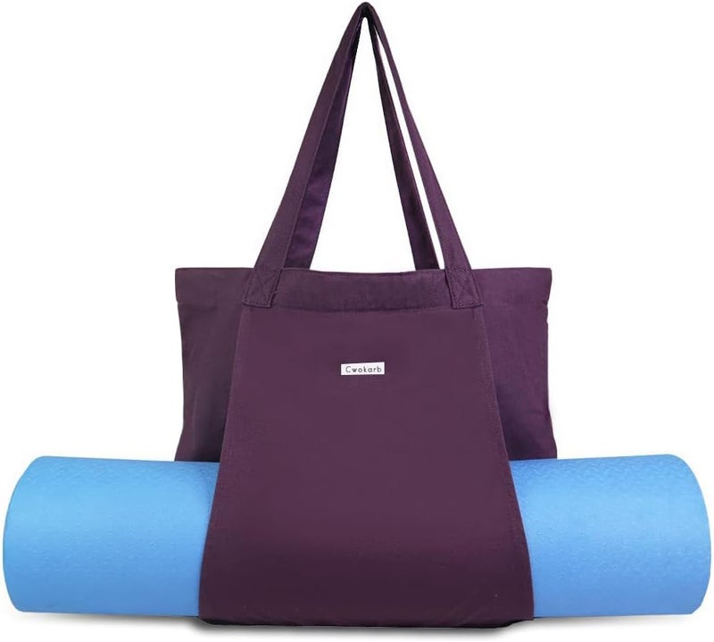 Cwokarb Yoga Bags for Women with Yoga Mats Bags Carrier Carryall Canvas Tote for Pilates Shoulder for Travel Office Beach Workout - Image 1